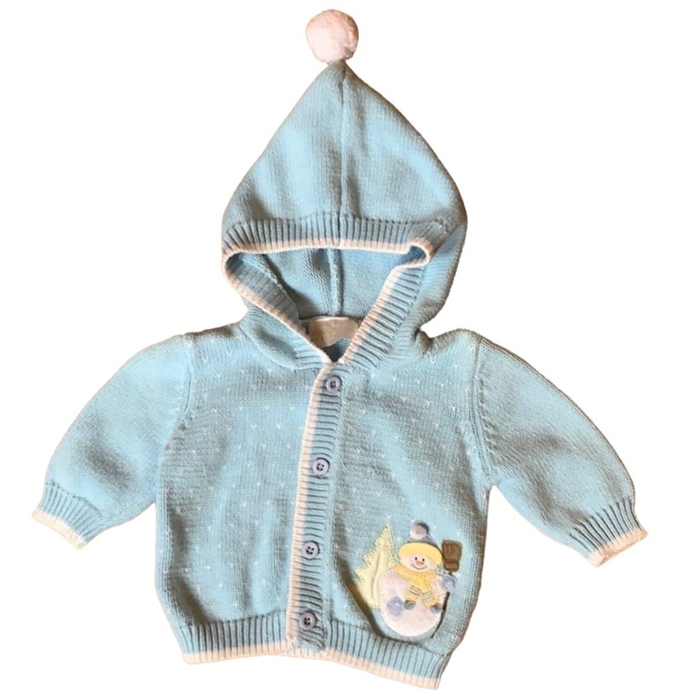 Small Treasures light blue cardigan sweater Size 0/3 Months